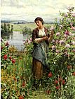Julia among the Roses by Daniel Ridgway Knight